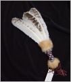 Beaded three feather fans